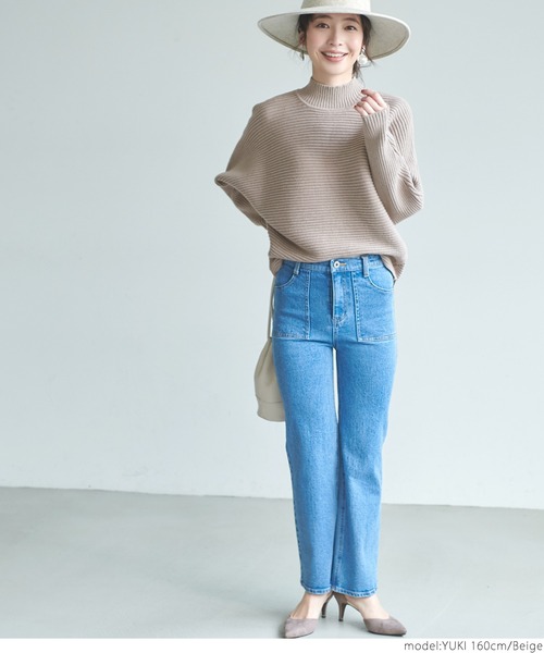 coca(coca)(コカ)の「極厚ドルマンハイネックニット(ニット/セーター・レディース・ブラック/ベージュ/アイボリー・ONE SIZE)」の14枚目の写真