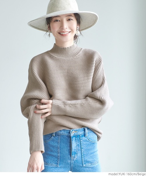 coca(coca)(コカ)の「極厚ドルマンハイネックニット(ニット/セーター・レディース・ブラック/ベージュ/アイボリー・ONE SIZE)」の17枚目の写真