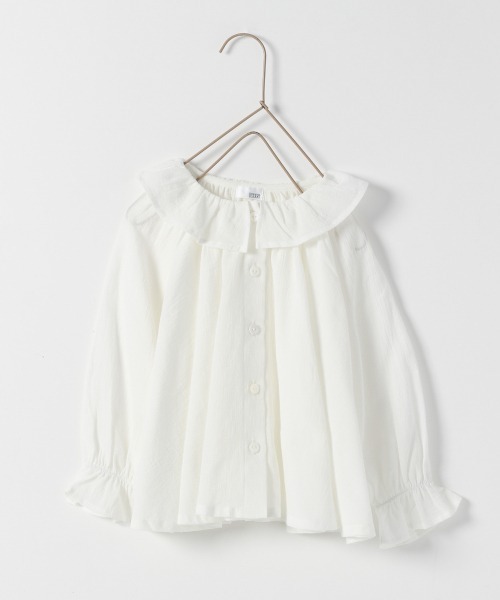 LOWRYS FARM(ローリーズファーム)の「ヨウリュウフリルブラウス 928567(シャツ/ブラウス・キッズ・ブラック/オフホワイト/イエロー・110/120/130)」の2枚目の写真