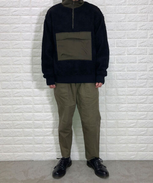 GLOSTER（グロスター）の「ボアフリース アノラック ハーフジップアップ プルオーバー（ブルゾン・メンズ・ブラック/ネイビー/グレー・M/L/XL）」の10枚目の写真