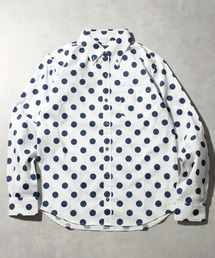 【日本製/Made in Japan】ブロードドットボタンダウンロングスリーブシャツ