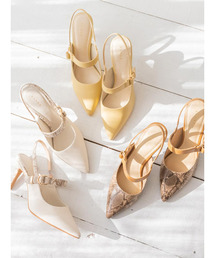 RANDA | ゴールドリングパーツバックストラップパンプス(パンプス)