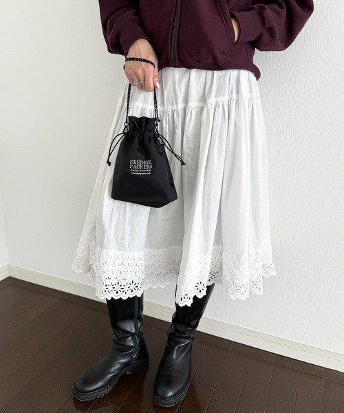 FREDRIK PACKERS(フレドリックパッカーズ)の「【FREDRIK PACKERS】 /210D PINION POUCH ミニショルダー巾着バッグ フレドリックパッカーズ(ショルダーバッグ・レディース・ブラック/パープル/ネイビー/カーキ/レオパード・FREE)」の11枚目の写真