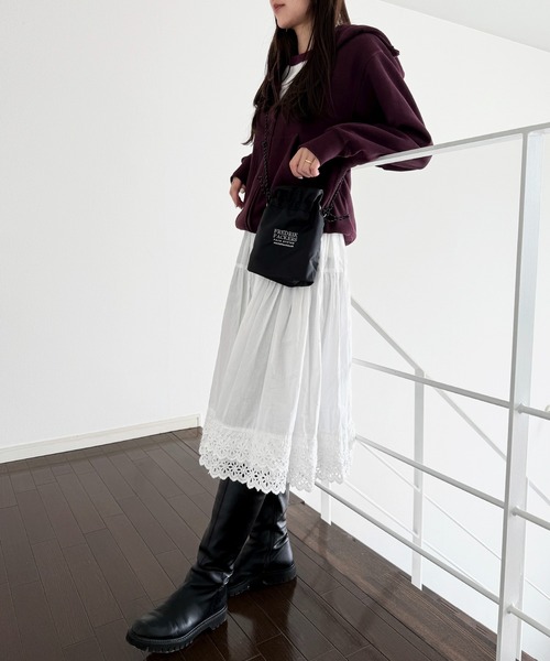 FREDRIK PACKERS(フレドリックパッカーズ)の「【FREDRIK PACKERS】 /210D PINION POUCH ミニショルダー巾着バッグ フレドリックパッカーズ(ショルダーバッグ・レディース・ブラック/パープル/ネイビー/カーキ/レオパード・FREE)」の8枚目の写真