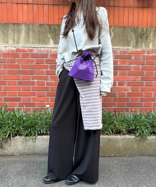 FREDRIK PACKERS(フレドリックパッカーズ)の「【FREDRIK PACKERS】 /210D PINION POUCH ミニショルダー巾着バッグ フレドリックパッカーズ(ショルダーバッグ・レディース・ブラック/パープル/ネイビー/カーキ/レオパード・FREE)」の13枚目の写真