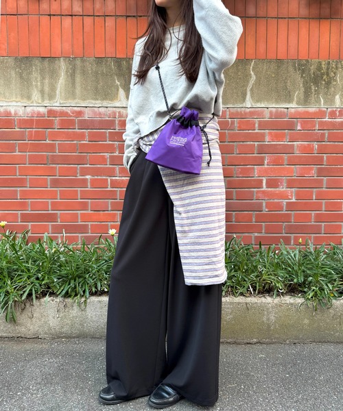 FREDRIK PACKERS(フレドリックパッカーズ)の「【FREDRIK PACKERS】 /210D PINION POUCH ミニショルダー巾着バッグ フレドリックパッカーズ(ショルダーバッグ・レディース・ブラック/パープル/ネイビー/カーキ/レオパード・FREE)」の12枚目の写真