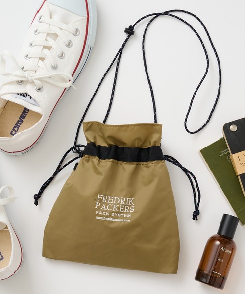 FREDRIK PACKERS(フレドリックパッカーズ)の「【FREDRIK PACKERS】 /210D PINION POUCH ミニショルダー巾着バッグ フレドリックパッカーズ(ショルダーバッグ・レディース・ブラック/パープル/ネイビー/カーキ/レオパード・FREE)」の20枚目の写真