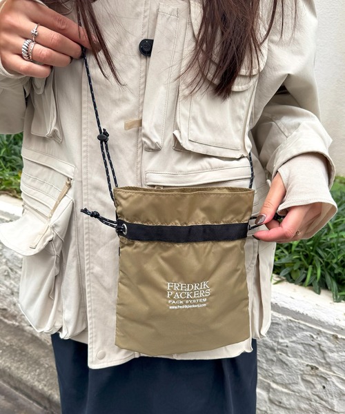 FREDRIK PACKERS(フレドリックパッカーズ)の「【FREDRIK PACKERS】 /210D PINION POUCH ミニショルダー巾着バッグ フレドリックパッカーズ(ショルダーバッグ・レディース・ブラック/パープル/ネイビー/カーキ/レオパード・FREE)」の17枚目の写真