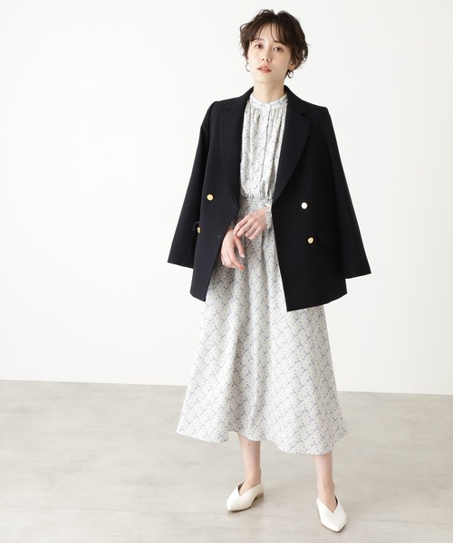 N.（N. Natural Beauty Basic）（エヌエヌナチュラルビューティーベーシック）の「スモールフラワープリントワンピース（ワンピース・レディース・ブルー系その他/ホワイト系その他/ベージュ系その他・MEDIUM）」の7枚目の写真