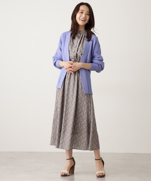 N.（N. Natural Beauty Basic）（エヌエヌナチュラルビューティーベーシック）の「スモールフラワープリントワンピース（ワンピース・レディース・ブルー系その他/ホワイト系その他/ベージュ系その他・MEDIUM）」の10枚目の写真