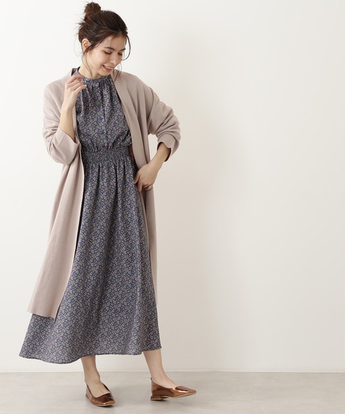 N.（N. Natural Beauty Basic）（エヌエヌナチュラルビューティーベーシック）の「スモールフラワープリントワンピース（ワンピース・レディース・ブルー系その他/ホワイト系その他/ベージュ系その他・MEDIUM）」の12枚目の写真