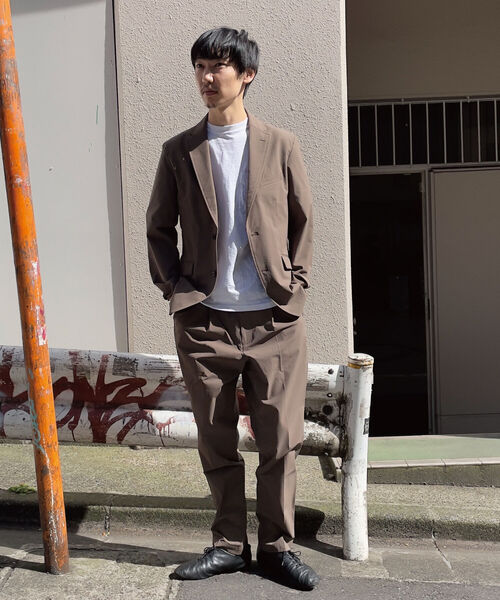 GLOSTER（グロスター）の「ナイロンリップ セットアップ テーラードジャケット（テーラードジャケット・メンズ・ブラウン/ネイビー・M/S/XL/L）」の18枚目の写真