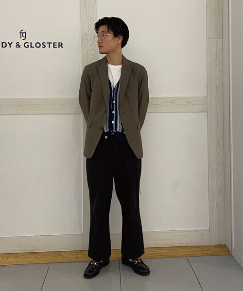 GLOSTER（グロスター）の「ナイロンリップ セットアップ テーラードジャケット（テーラードジャケット・メンズ・ブラウン/ネイビー・M/S/XL/L）」の15枚目の写真