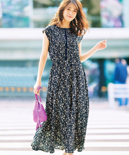 GeeRA（ジーラ）の「アソート柄ワンピース（ワンピース・レディース・ブラック/ダークネイビー/ネイビー/グリーン/ベージュ/ブラック系その他・LARGE/X-LARGE/MEDIUM/XX-LARGE）」の6枚目の写真