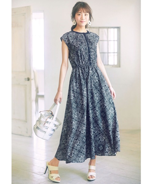 GeeRA（ジーラ）の「アソート柄ワンピース（ワンピース・レディース・ブラック/ダークネイビー/ネイビー/グリーン/ベージュ/ブラック系その他・LARGE/X-LARGE/MEDIUM/XX-LARGE）」の16枚目の写真