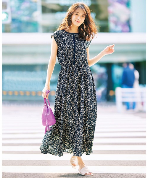 GeeRA（ジーラ）の「アソート柄ワンピース（ワンピース・レディース・ブラック/ダークネイビー/ネイビー/グリーン/ベージュ/ブラック系その他・LARGE/X-LARGE/MEDIUM/XX-LARGE）」の18枚目の写真