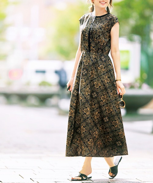 GeeRA（ジーラ）の「アソート柄ワンピース（ワンピース・レディース・ブラック/ダークネイビー/ネイビー/グリーン/ベージュ/ブラック系その他・LARGE/X-LARGE/MEDIUM/XX-LARGE）」の15枚目の写真