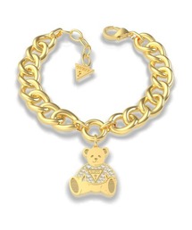 Guess | VINTAGE BEAR Bear Charm Curb Chain Bracelet (Gold)(ブレスレット)