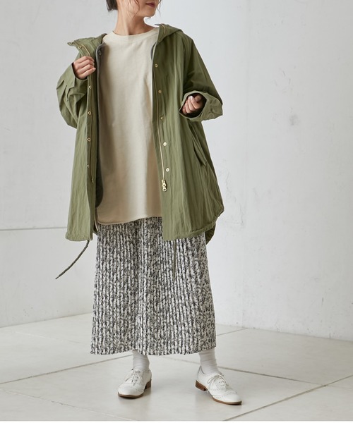 PUAL CE CIN（ピュアルセシン）の「【WEB限定】花柄プリントプリーツスカート（スカート・レディース・ホワイト/ブラック・FREE）」の21枚目の写真