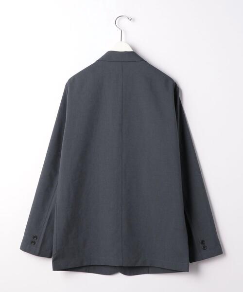 green label relaxing（グリーンレーベルリラクシング）の「＜ 機能性 / 吸水速乾 ＞ CM リネンライク ドライ エステル ジャーディガン ジャケット #（テーラードジャケット・メンズ・ダークグレー/ネイビー/ダークブラウン・MEDIUM/LARGE/SMALL/X-LARGE/X-SMALL）」の5枚目の写真