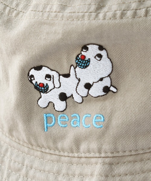 LABRAT（ラブラット）の「LABRAT×Nick Atkins　"peace" hat（ハット・メンズ・ブラック/サンドベージュ・ONESIZE）」の5枚目の写真