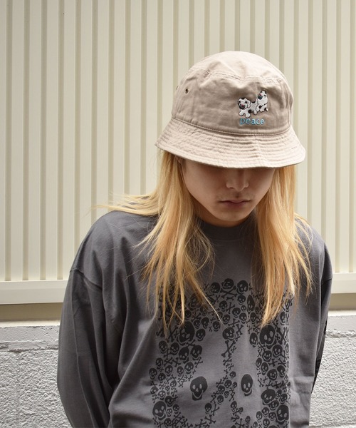 LABRAT（ラブラット）の「LABRAT×Nick Atkins　"peace" hat（ハット・メンズ・ブラック/サンドベージュ・ONESIZE）」の7枚目の写真
