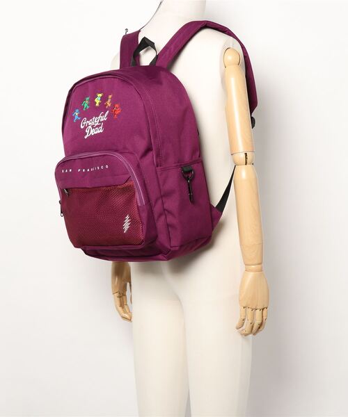 RiNc (リンク)の「【 Grateful Dead / グレイトフルデッド 】ダンシングベアー プリント メッシュ ポケット リュック(バックパック/リュック・メンズ・ホワイト/パープル/ブラック・FREE)」の6枚目の写真