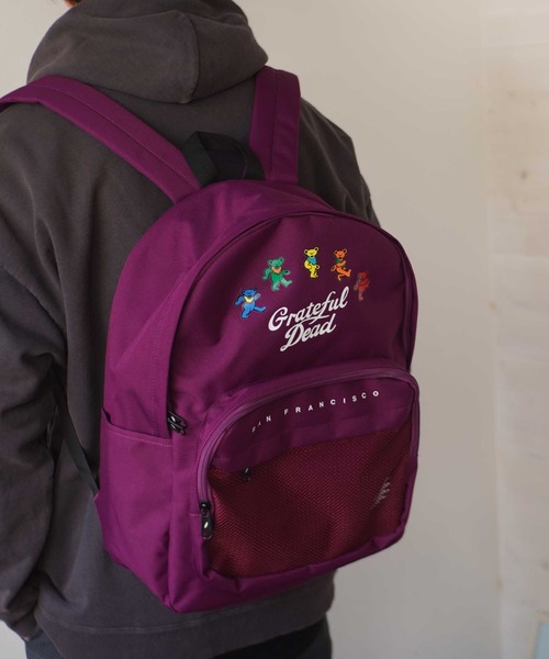 RiNc (リンク)の「【 Grateful Dead / グレイトフルデッド 】ダンシングベアー プリント メッシュ ポケット リュック(バックパック/リュック・メンズ・ホワイト/パープル/ブラック・FREE)」の9枚目の写真