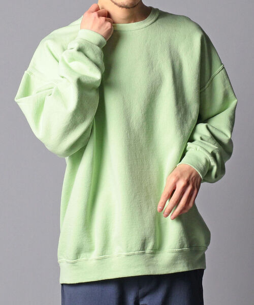 FRUIT OF THE LOOM（フルーツオブザルーム）の「【FRUIT OF THE LOOM/フルーツオブザルーム】 ペールトーン トレーナー  スウェット（スウェット・メンズ・ブルー/レッド/ライトグリーン・M/XL/L）」の2枚目の写真