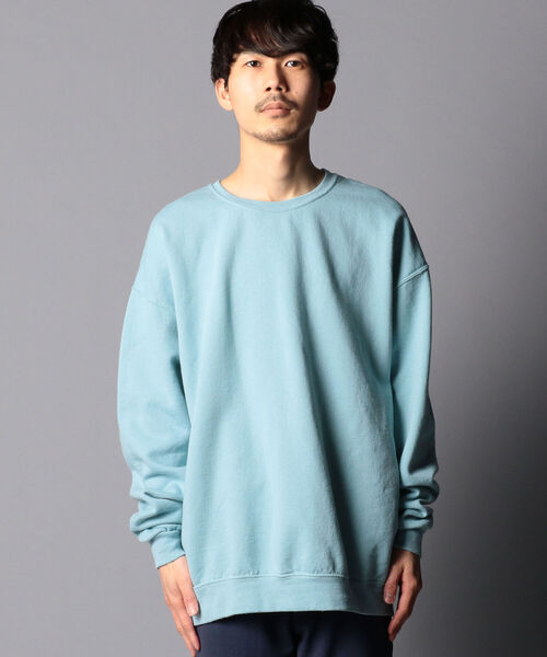 FRUIT OF THE LOOM（フルーツオブザルーム）の「【FRUIT OF THE LOOM/フルーツオブザルーム】 ペールトーン トレーナー  スウェット（スウェット・メンズ・ブルー/レッド/ライトグリーン・M/XL/L）」の4枚目の写真