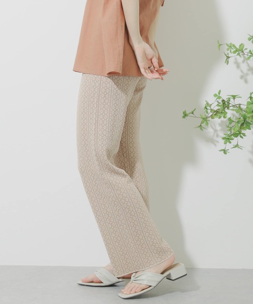 SENSE OF PLACE by URBAN RESEARCH（センスオブプレイスバイアーバンリサーチ）の「サマーニットジャガードパンツ（その他パンツ・レディース・ブラック/ベージュ/ライトカーキ・ONE）」の18枚目の写真