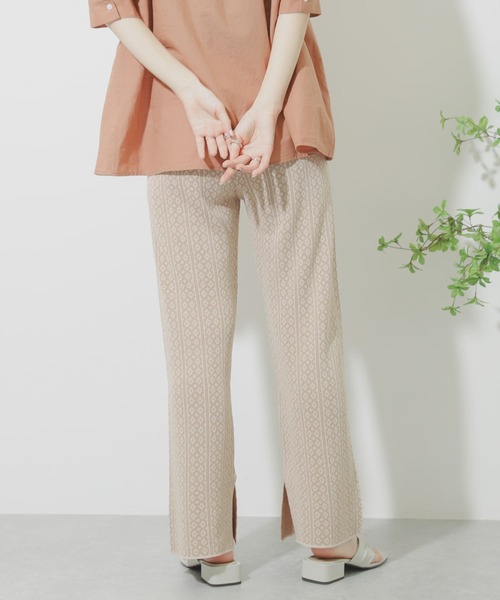 SENSE OF PLACE by URBAN RESEARCH（センスオブプレイスバイアーバンリサーチ）の「サマーニットジャガードパンツ（その他パンツ・レディース・ブラック/ベージュ/ライトカーキ・ONE）」の19枚目の写真