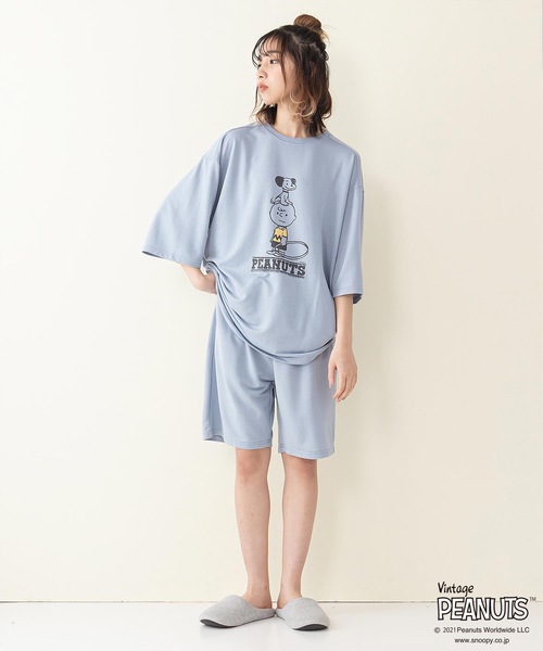PEANUTS/ピーナッツ】BIGTシャツ×ショートパンツ 上下組（ルームウェア  