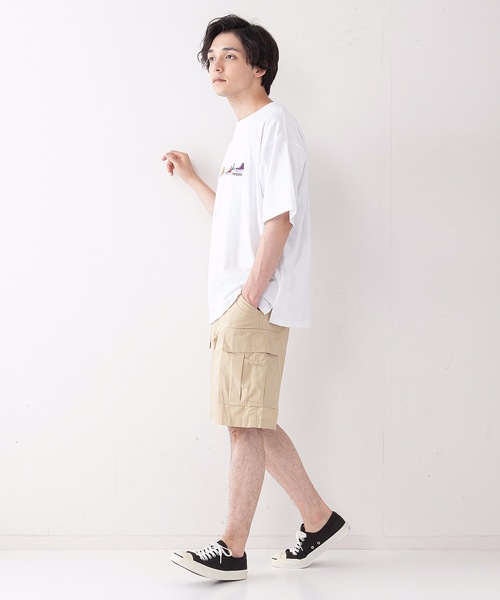 CONVERSE(コンバース)の「【CONVERSEコンバース】ミニシューズ柄 ワンポイント 刺繍 Tシャツ(Tシャツ/カットソー・メンズ・ブラック/ホワイト/ベージュ/サックスブルー/グリーン/ホワイト系その他・MEDIUM/LARGE/X-LARGE)」の11枚目の写真