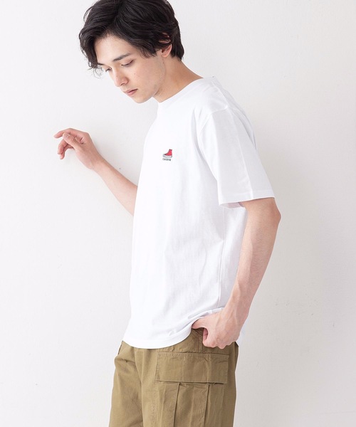 CONVERSE(コンバース)の「【CONVERSEコンバース】ミニシューズ柄 ワンポイント 刺繍 Tシャツ(Tシャツ/カットソー・メンズ・ブラック/ホワイト/ベージュ/サックスブルー/グリーン/ホワイト系その他・MEDIUM/LARGE/X-LARGE)」の8枚目の写真