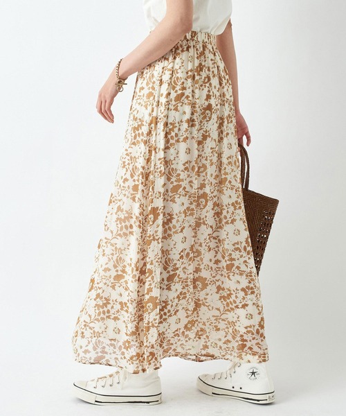 RIVE DROITE（リヴドロワ）の「レーヨンジョーゼットフラワースカート（スカート・レディース・グリーン/ブラウン・FREE）」の12枚目の写真