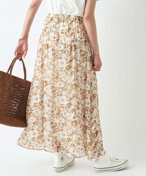 RIVE DROITE（リヴドロワ）の「レーヨンジョーゼットフラワースカート（スカート・レディース・グリーン/ブラウン・FREE）」の14枚目の写真