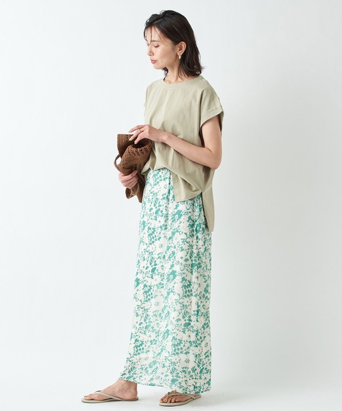 RIVE DROITE（リヴドロワ）の「レーヨンジョーゼットフラワースカート（スカート・レディース・グリーン/ブラウン・FREE）」の15枚目の写真