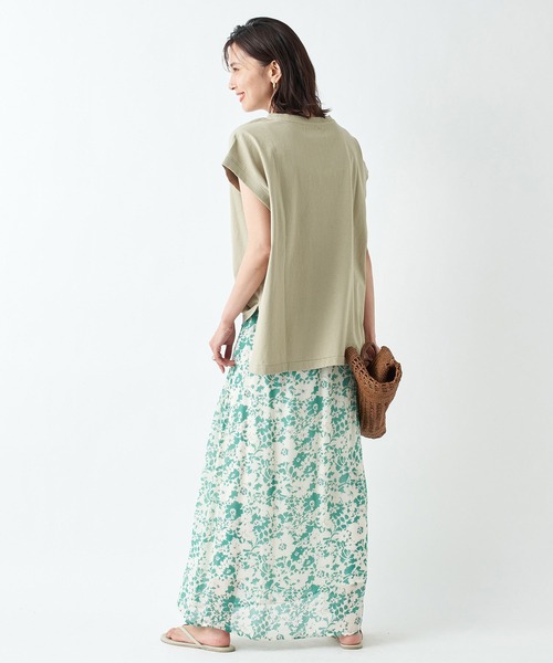 RIVE DROITE（リヴドロワ）の「レーヨンジョーゼットフラワースカート（スカート・レディース・グリーン/ブラウン・FREE）」の10枚目の写真