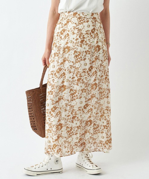 RIVE DROITE（リヴドロワ）の「レーヨンジョーゼットフラワースカート（スカート・レディース・グリーン/ブラウン・FREE）」の20枚目の写真