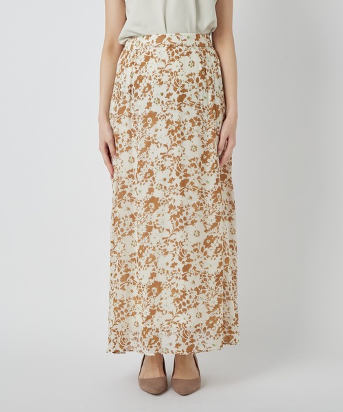 RIVE DROITE（リヴドロワ）の「レーヨンジョーゼットフラワースカート（スカート・レディース・グリーン/ブラウン・FREE）」の21枚目の写真