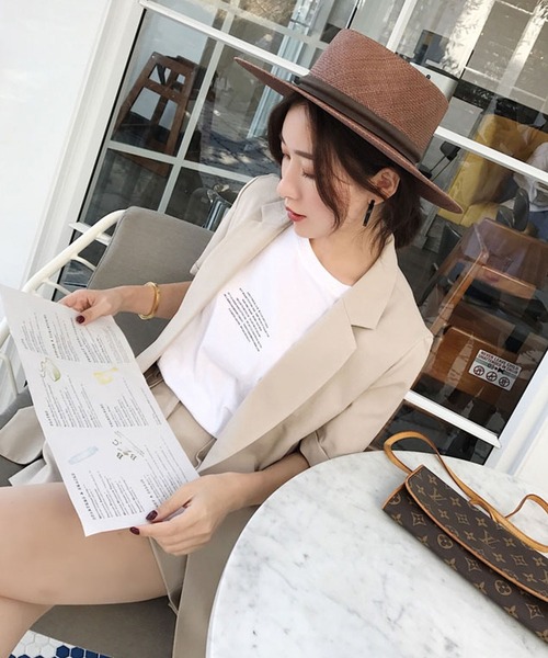 Girly Doll（ガーリードール）の「ジャケット・ショートパンツ2点セットアップ（セットアップ・レディース・ブラック/ベージュ・M/L）」の20枚目の写真