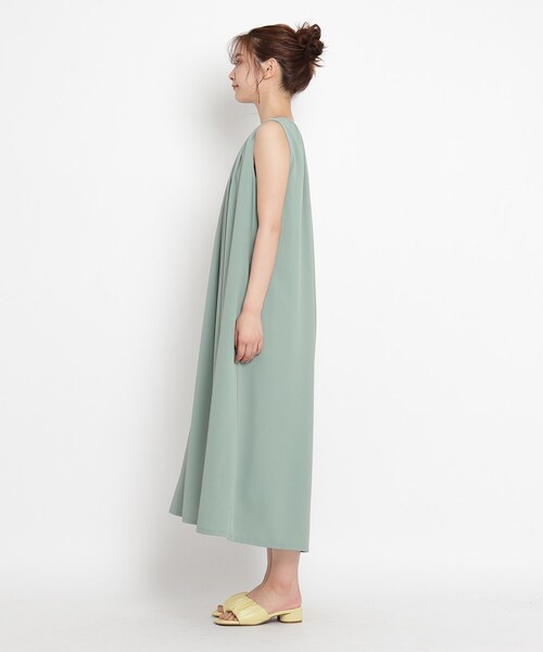 RhodolirioN ロドリリオン　ロング　ワンピース　ギャザー　　　ベージュ RhodolirioN ロドリリオン ロング ワンピース ギャザー ベージュ