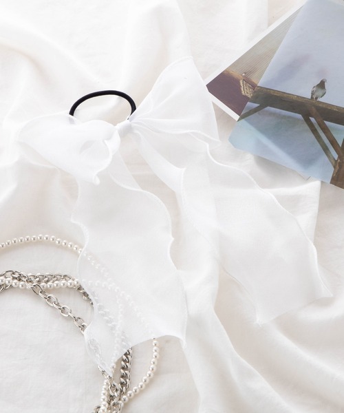 WEGO（ウィゴー）の「WEGO/透けリボンゴム（ヘアゴム・レディース・ブラック/ベージュ/オフホワイト/グリーン/ライトピンク/サックスブルー/その他2/その他1/ワイン/ライトベージュ/シルバー/その他6/その他8/その他5/その他4/その他7/その他3・FREE）」の10枚目の写真