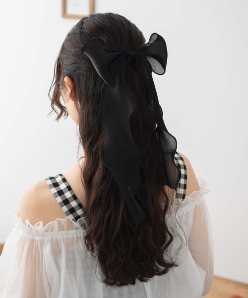 WEGO（ウィゴー）の「WEGO/透けリボンゴム（ヘアゴム・レディース・ブラック/ベージュ/オフホワイト/グリーン/ライトピンク/サックスブルー/その他2/その他1/ワイン/ライトベージュ/シルバー/その他6/その他8/その他5/その他4/その他7/その他3・FREE）」の15枚目の写真