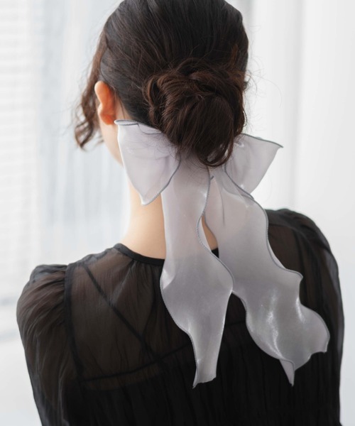 WEGO（ウィゴー）の「WEGO/透けリボンゴム（ヘアゴム・レディース・ブラック/ベージュ/オフホワイト/グリーン/ライトピンク/サックスブルー/その他2/その他1/ワイン/ライトベージュ/シルバー/その他6/その他8/その他5/その他4/その他7/その他3・FREE）」の16枚目の写真