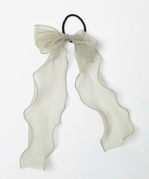 WEGO（ウィゴー）の「WEGO/透けリボンゴム（ヘアゴム・レディース・ブラック/ベージュ/オフホワイト/グリーン/ライトピンク/サックスブルー/その他2/その他1/ワイン/ライトベージュ/シルバー/その他6/その他8/その他5/その他4/その他7/その他3・FREE）」の5枚目の写真