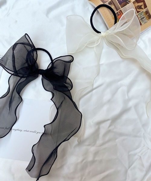 WEGO（ウィゴー）の「WEGO/透けリボンゴム（ヘアゴム・レディース・ブラック/ベージュ/オフホワイト/グリーン/ライトピンク/サックスブルー/その他2/その他1/ワイン/ライトベージュ/シルバー/その他6/その他8/その他5/その他4/その他7/その他3・FREE）」の18枚目の写真