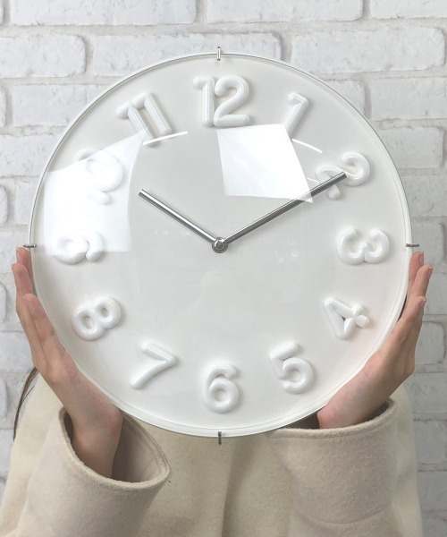 entre square（アントレスクエアー）の「ぷっくりとした文字盤が可愛い3Dクロック（掛け時計・レディース・ホワイト・ONE SIZE）」の17枚目の写真