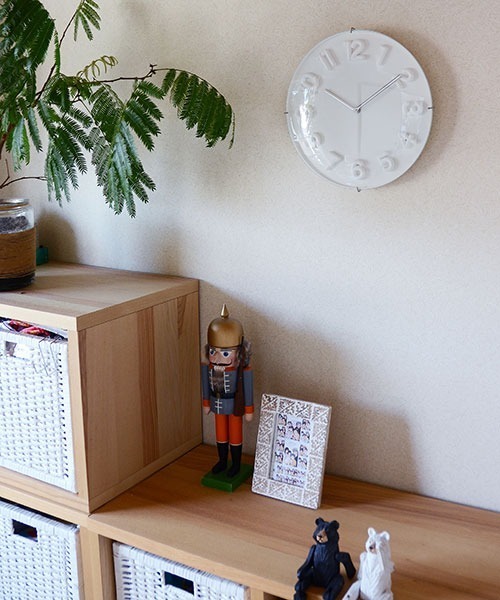 entre square（アントレスクエアー）の「ぷっくりとした文字盤が可愛い3Dクロック（掛け時計・レディース・ホワイト・ONE SIZE）」の18枚目の写真